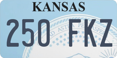 KS license plate 250FKZ