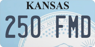 KS license plate 250FMD