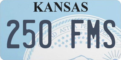 KS license plate 250FMS