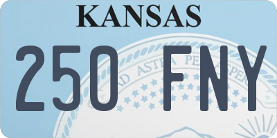 KS license plate 250FNY