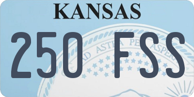 KS license plate 250FSS