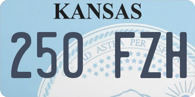 KS license plate 250FZH