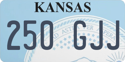 KS license plate 250GJJ