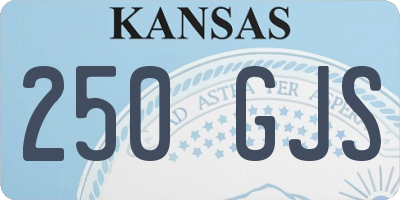 KS license plate 250GJS