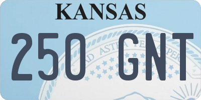 KS license plate 250GNT