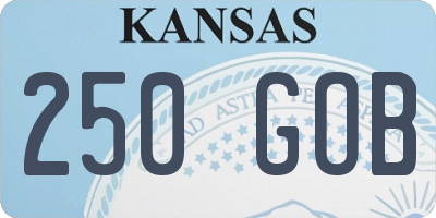 KS license plate 250GOB