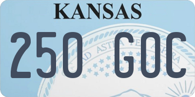 KS license plate 250GOC