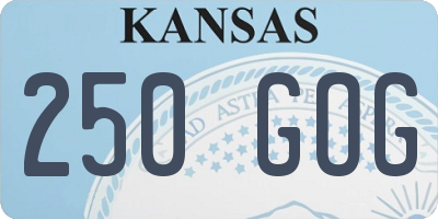 KS license plate 250GOG