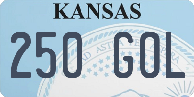 KS license plate 250GOL