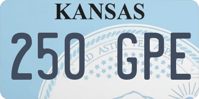 KS license plate 250GPE