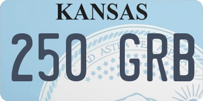 KS license plate 250GRB