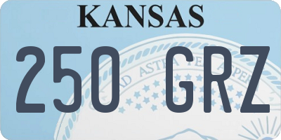 KS license plate 250GRZ