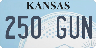 KS license plate 250GUN