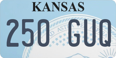 KS license plate 250GUQ