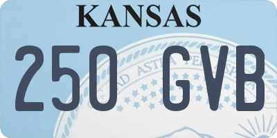KS license plate 250GVB