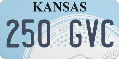 KS license plate 250GVC