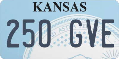 KS license plate 250GVE