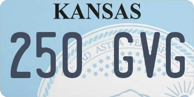 KS license plate 250GVG