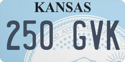 KS license plate 250GVK