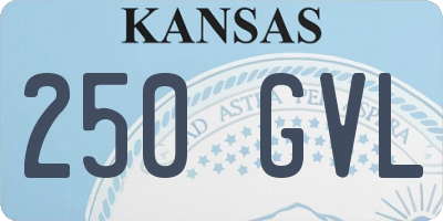 KS license plate 250GVL