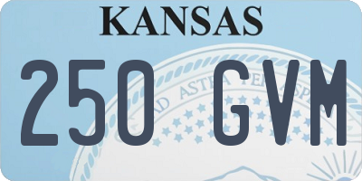 KS license plate 250GVM