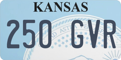 KS license plate 250GVR