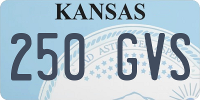 KS license plate 250GVS