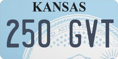 KS license plate 250GVT