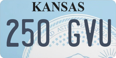 KS license plate 250GVU