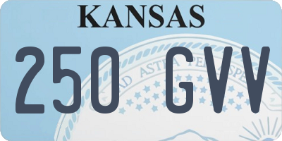 KS license plate 250GVV