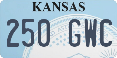 KS license plate 250GWC