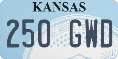 KS license plate 250GWD