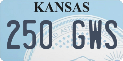 KS license plate 250GWS