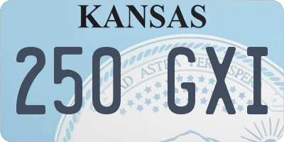 KS license plate 250GXI