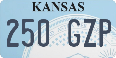KS license plate 250GZP