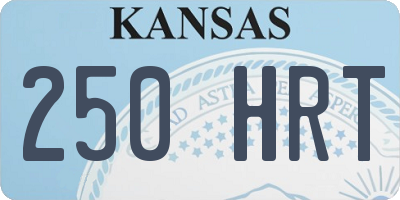 KS license plate 250HRT