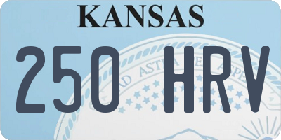 KS license plate 250HRV