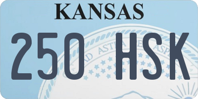KS license plate 250HSK