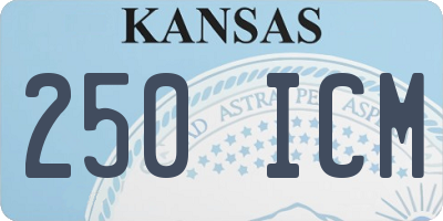 KS license plate 250ICM