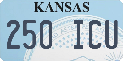 KS license plate 250ICU