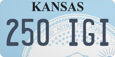 KS license plate 250IGI