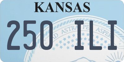 KS license plate 250ILI