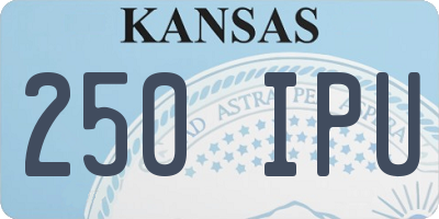 KS license plate 250IPU