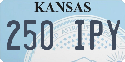 KS license plate 250IPY