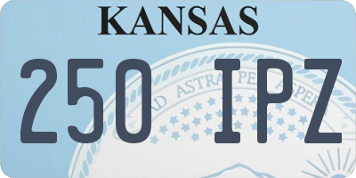 KS license plate 250IPZ