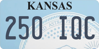 KS license plate 250IQC