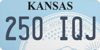 KS license plate 250IQJ
