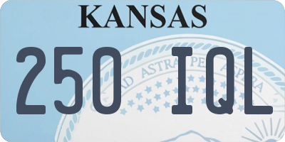 KS license plate 250IQL