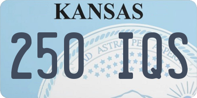 KS license plate 250IQS