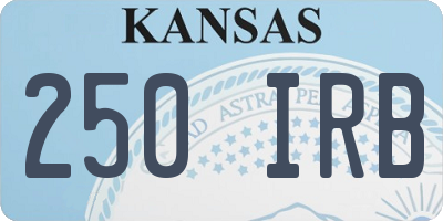 KS license plate 250IRB